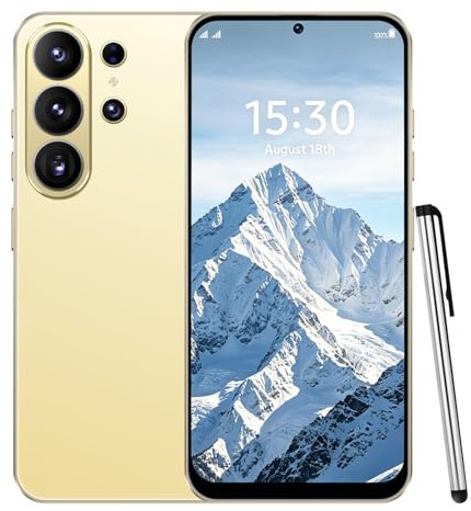 QrZrQ 4G Smartphone, Écran HD+ 6.6 Incell, 4GB RAM+32GB ROM(TF 256GB), Batterie 5000mAh, Android 12, Double Nano SIM, Caméra 16MP+13MP, Déverrouillage Facial, OTG (Golden)