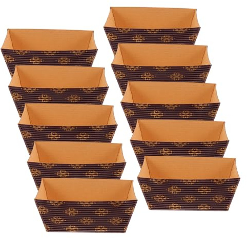 HEMOTON Juego de 25 Capacillos de Papel para Hornear Pan y Postres Resistentes a Altas Temperaturas para Uso en Horno y Catering