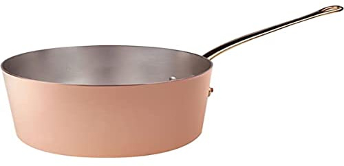 Pentole Agnelli ALCU105F20 Faitout en cuivre étamé avec 1 poignée, 20 cm