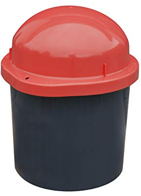 KUEFA DUO Mini - Wetterfester Mülleimer/Aufbewahrungsbehälter/Sammeltonne (Rot)