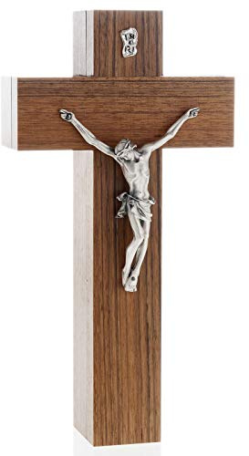 Holyart Crocefisso altarino da Tavolo Legno di Noce