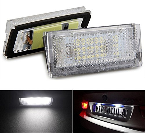 Gzlmmy 6000 K Blanc 18 LED Feux de plaque d'immatriculation Lampes kit de montage pour série 3 E46 4d 1998–2003