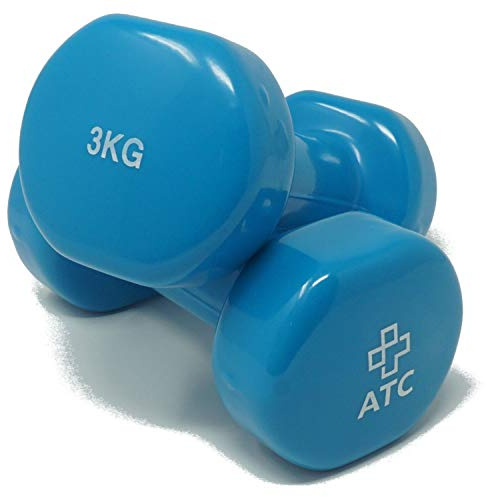 ATC Handels GmbH Hanteln aus Vinyl 1 Paar - Kurzhanteln, Kurzhantelset, Krafttraining, kleine Hanteln für Gymnastik, Rehasport, Fitness und Aerobic