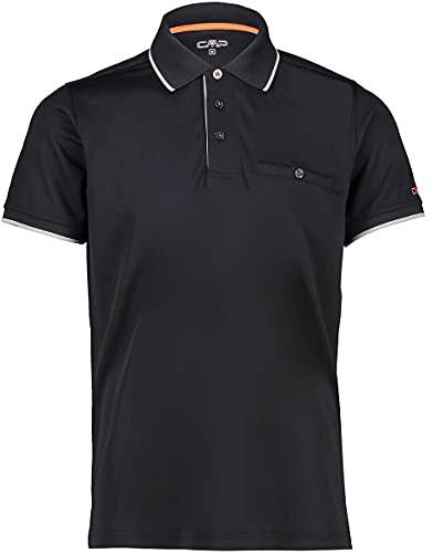 CMP Herren Short-Sleeved Polo Shirt Polo (1er Pack) | Schutz vor Wind, schneller Feuchtigkeitstransport, atmungsaktives Material, leichtes Tragegefühl