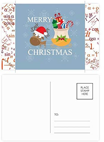 Weihnachts-Elch-Geschenk, Merry Christmas, Festival-Formel, Postkarten-Set, Danksagungskarte, Versandseite 20 Stück