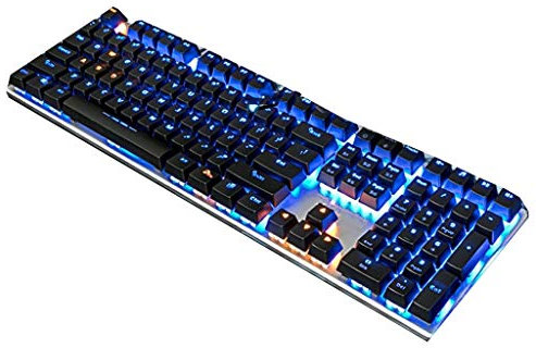 ARCH Tastiera Gaming con La Cuffia, Kit Tastiera E Mouse, in Lega di Alluminio con Pannello Meccanico Sentirsi Colorato Retroilluminato A LED USB del Computer Fissato La Tastiera for Desktop Gamer