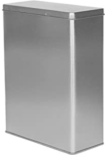 Teemando® - Contenitore per alimenti, 1 kg, rettangolare, con coperchio a scorrimento, 19 x 8,7 x 25 cm