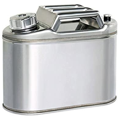 Kraftstoff-Kanister 5L/10L/15L/20l für Benzin, Diesel und andere Gefahrgüter, Rostfreier Stahl Kraftstoff Kanister Silber