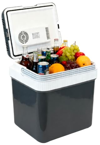 Leisurewize – Portable Electric Cool/Warm Box For Drinks and Food 12V DC & 240V AC Adapter Festival Camping Beach Travel Picnic BBQ Cooler (24 Litre)