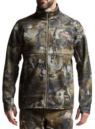 SITKA Traverse Jacket - Men's Heavyweight Breathable Fleece Hunting Jacket,Timber, Large