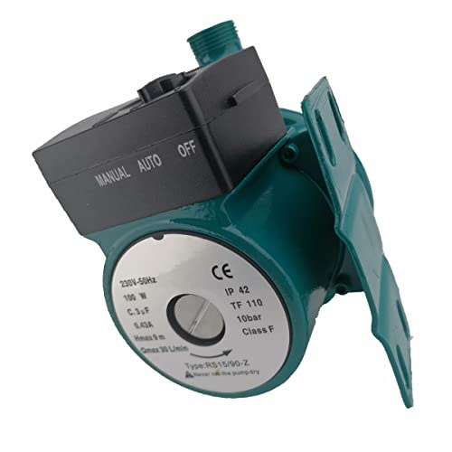 ZYIY 100W Automatische Warmwasser-Druckerhöhungspumpe für Zuhause 230V/50Hz Druckerhöhungspumpe 9 m Dusche Druckerhöhungspumpe für SolarwarmwasserBoosterpumpe/Leitungswasserleitung ¾× ½ Umwälzpumpe