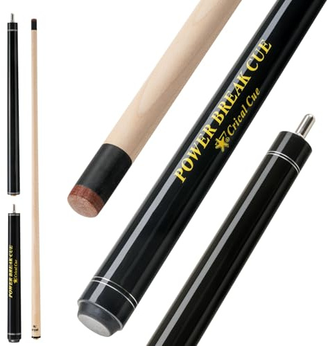 Crival Heavy Hitter Jump-Break-Queue, 3-teilig, 137,2 cm, kurz, aus Ahorn, mit 13,2 mm Spitze, Punch-Queue, professioneller Jump-Queue, Billard-/Pool-Queue