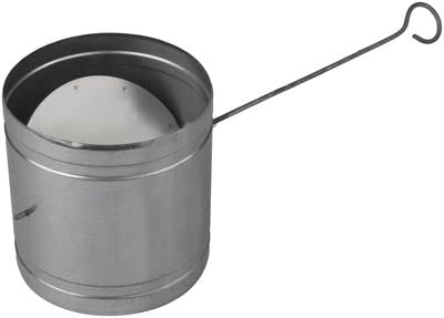 Fumio Ofenrohr Rohrbogen 90° 45° Drosselklappe Ø125mm 0,5mm FAL feueraluminiert rostfrei verzinkt (Ofenrohr inkl. Drosselklappe mit Stahldraht)