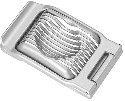 JOCXZI 1 Pezzi Taglia Uova-Taglia Uovo Sode,Tagliauovo a fette,Tagliauovo in Metallo,Multifunzione Affettatrice per Uova,Topper per Uova,per Uova, Kiwi, Fragole, Alimenti Morbidi