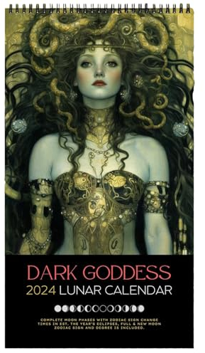 Neamou Dark Gothic Kalender 2024 Wandkalender, Familienplaner Mondkalender 2024 Abreißkalender, Tischkalender 2024 Zum Aufstellen, Australian Firefighters Calendar Wohnzimmer Deko Modern