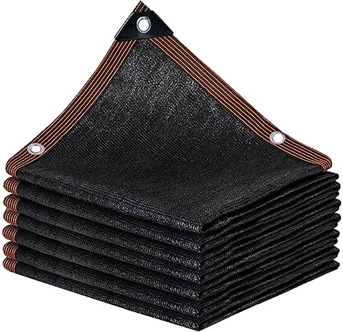 QLOFEI Red de Sombra, 60%-70% de Protección Solar Al Aire Libre Malla Sombra con Ojales, Malla Sombreadora Exterior para Jardín Pérgola Invernadero Césped Gallinero, Fácil de Colgar (Negro-2x5m)