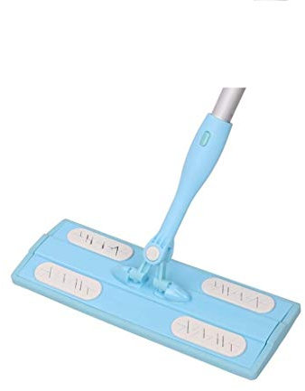 LXINDM Fregona plana con pedal patentado y asa de transporte, no se lava a mano, giratorio de 360 grados, trapeador autolimpiante para limpieza en húmedo y seco con práctico