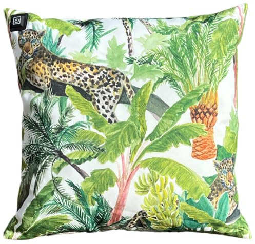 Warmpi® Outdoor Heizkissen 45x45 cm – Kabellos mit Powerbank & Netzbetrieb – Infrarot Graphen Heizkissen mit 3 Heizstufen – Wetterfestes Wärmekissen für Balkon, Garten & Terrasse