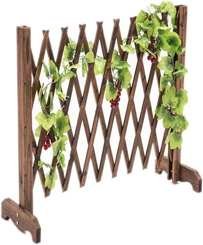 ELzEy Holzzaun/Teleskopzaun/Haustierzaun/Gartenzaun für den Außenbereich/Zaun/Gitterdekoration (70 cm)