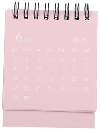 DIYEAH Mini Tischkalender Dekorativer Spiral Kalender Für Schreibtisch Praktischer Kalender Für Home Office Und Schule Design