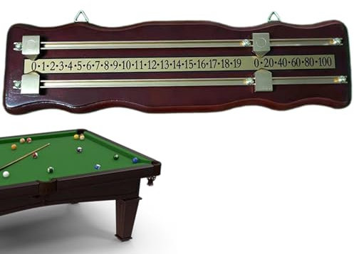 Billard-Anzeigetafel, Shuffleboard-Anzeigetafel - Wood Billard Scorer Score Keeper & Scoreboard - Leicht ablesbare Sportanzeigetafel, wiederverwendbarer Billard-Punktezähler für 2 Spieler, Fußball-Bil
