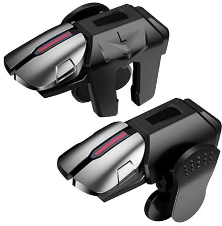 Whnbuij Disparadores de juego para teléfono móvil, 2 joysticks para juegos de teléfono celular, gatillos de juego para hombres y mujeres, palanca de mando con efecto Hall, gatillo de paso, carga de