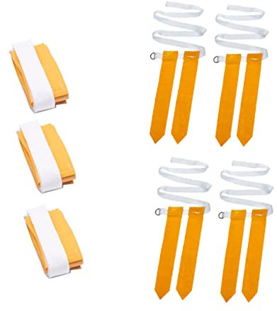 KOMBIUDA 4stücke Teiliges Rugby-waist Belt Mit Gelben Flags Verstellbarer Flaggen-gürtel Für Mädchen Für Training Und Spiele Und Langlebig
