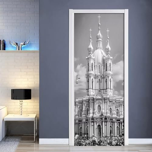Türaufkleber Türtapete Türbilder Türposter Selbstklebend 3D Städtische Architekturlandschaft 77 X 200 Cm Pvc Wasserdicht Abnehmbare Wandbilder Für Schlafzimmer Haus Bad Wc Büro -57105609210625