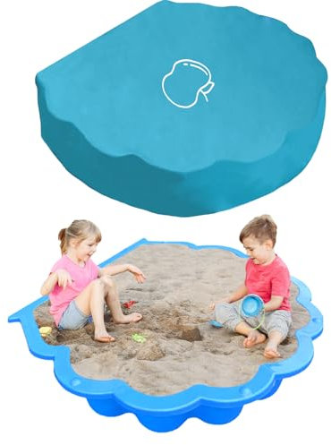 Sandmuschel Abdeckung Apfel 120 * 16cm Abdeckung für Sandkasten Rund Blau Abdeckplane für Sand Wasserdicht Sandabdeckung Sandkastenplane für Sandkasten in Apfelform Sandbox（Enthält keine Sandmuschel ）