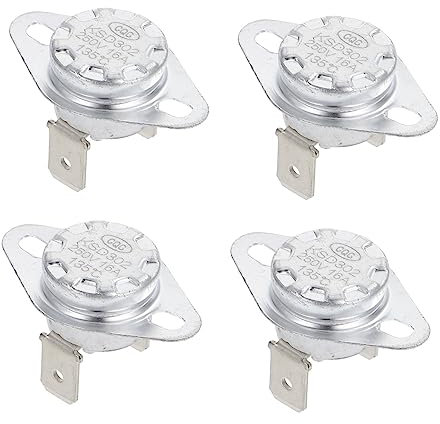 LIFKOME Interruttore di Temperatura Termostato 16a 250v Ksd302 135 Gradi Normalmente Chiuso Ceramico e Metallo 4 Pezzi per Unità Riscaldante e Caffettiera