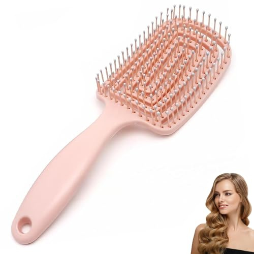 Detangler Brush & Vent Brush -Detangler & Vent Brush Set | Pain-Free Detangling, 50% Faster Drying, Wet/Dry Use, Adds Volume, Reduces Frizz