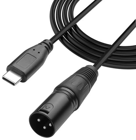 YACSEJAO 3,3FT USB C zu XLR Audio Kabel USB Typ C Ausgang Stereo Kabel Handy Aktiv Lautsprecher, Power Amplifier Audio Kabel (XLR Stecker)