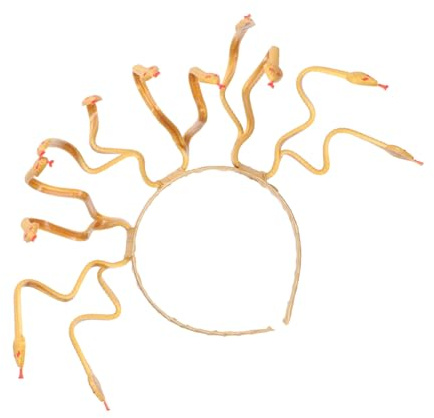 Anneome Medusa Schlangen Kopfschmuck Halloween Haarreif Goldfarben Schlange Cosplay Stirnband Damen Party Kostüm Zubehör