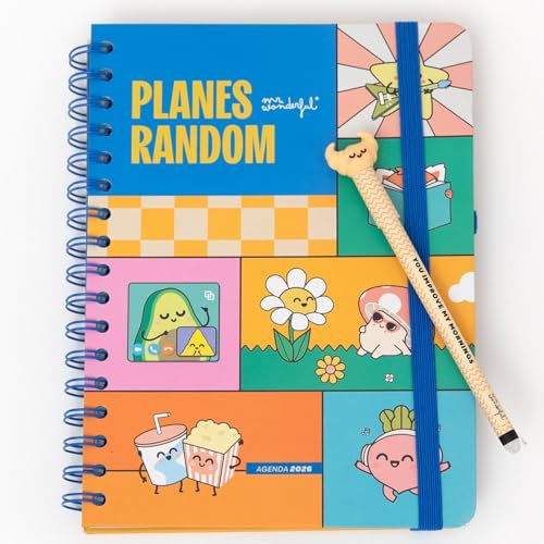 Mr. Wonderful - Agenda Anual Wonder 2026 Vista Semanal + Bolígrafo Bobo Borrable - Planes random