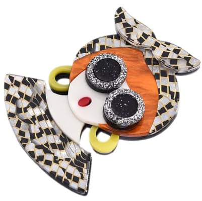YARNOW Broche Fille Fantaisie Broche Décorative Pour Femme Épingle À Poitrine En Acrylique Accessoire Pour Vêtements Manteaux Pulls Et Foulards Cadeau Pour Mariage Fête Anniversaire