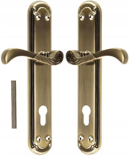 FEINZ Türklinke Casablanca 90 mm | Türgriffe Innentüren, Drückergarnitur, Langschild, ergonomischer Türgriff, Rückstellung, Türbeschlag, Zimmertüren, Haustüren