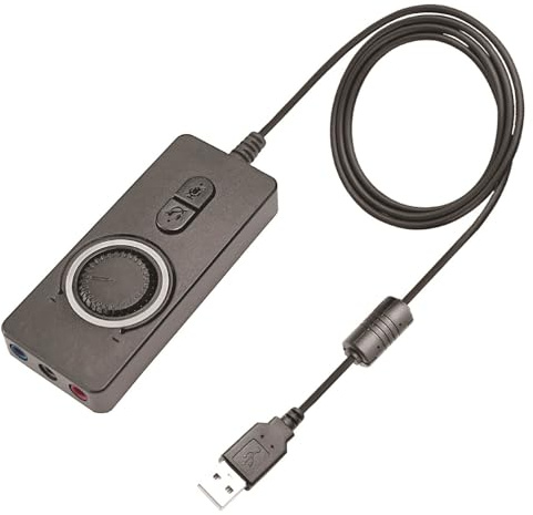 NONGYU Scheda audio esterna compatibile per più piattaforme scheda audio che offre cuffie funzione microfono Plug and Play Scheda audio USB