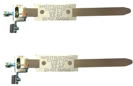 Earth Clamp Earth Silver Clamp Strap Electrical Cable Wire Bonding Radiator Water Gas Pipe Adjustable Internal Earth Clamp 14mm - 135mm Earth Bonding Straps Clamp Sold as 1, 2,5,10 (2, Sliver)