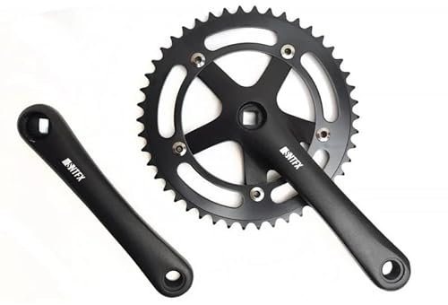 Santafixie 46Z 165 mm Kurbelgarnitur 130 BCD 1/8 JIS – Mattschwarz