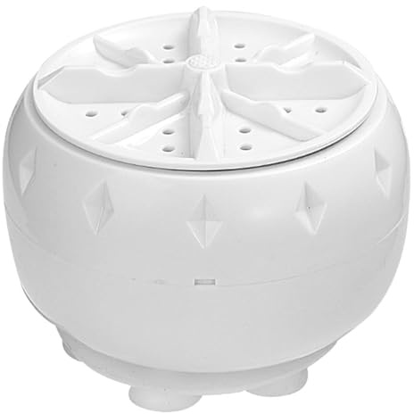 DOITOOL Mini Machine à Laver Portable à Turbine Blanche Usb, Lave-linge Automatique Compact pour Sous-vêtements, Linge Délicat et Petits Vêtements, Camping-car, Voyage, Appartement,