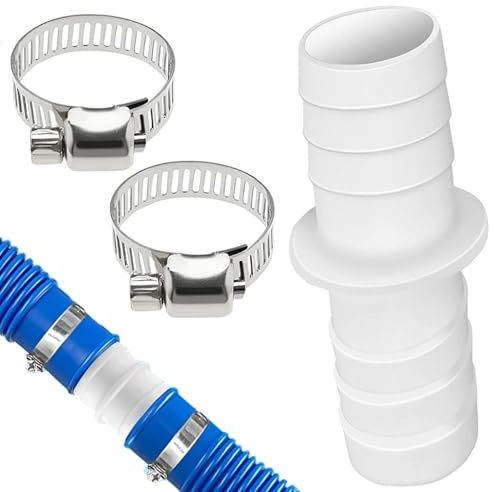 Addein Washing Machine Waste Hose Connector Kit with 2 Hose Clips, Universal Drain Hose Extension Adapter, ABS Pipe Joiner for Washing Machine, Dishwasher and Dryer, 18-30 mm Hose