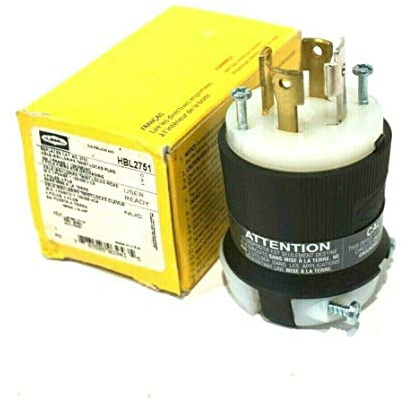 KELLEMS HBL2751 LOCKING PLUG, 30AMP, NEMA L18-30P, 120-208- V