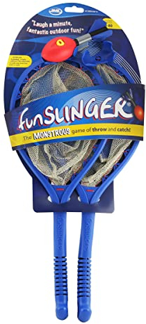 FUN SLINGER Monstrous Game of Throw and Catch for Garden Games, Sand and Beach Games - A Great Outdoor toys for Outdoor Fun Games for Kids Family Boys Toys (2 Rackets + 1 Whissile)