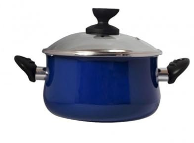 Magefesa 2454140031 - olla con tapa de acero esmaltado mod danubio 16 cm azul