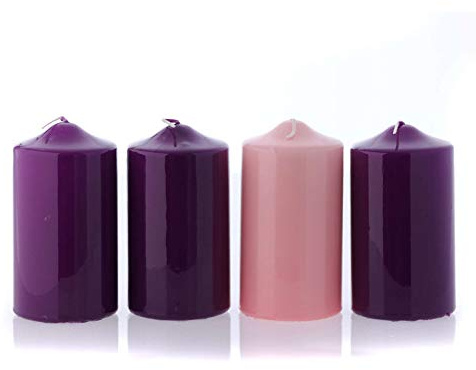 Holyart Avvento: Candele lucide kit per l' Avvento 15x8 cm