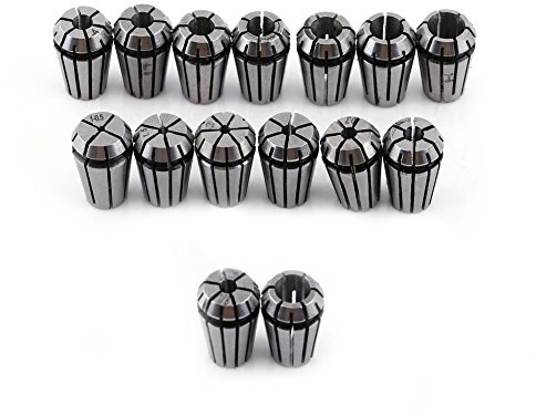 15pcs ER11 Spring Collet Set, (1mm,1.5mm,2mm,2.5mm,3mm,3.5mm,4mm,4.5mm,5mm,5.5mm,6mm,6.5mm,7mm) Collet Chuck for CNC High Precision Engraving Machine & Milling Lathe Tool