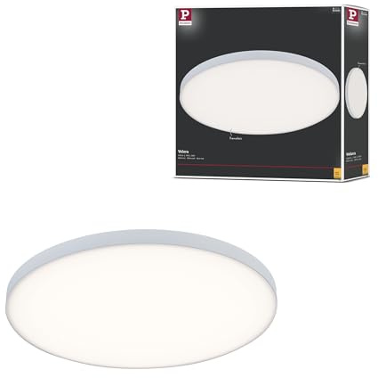 Paulmann 79891 LED Panel Velora rund 400mm 2100lm 3000K Weiß rund Deckenleuchte Metall