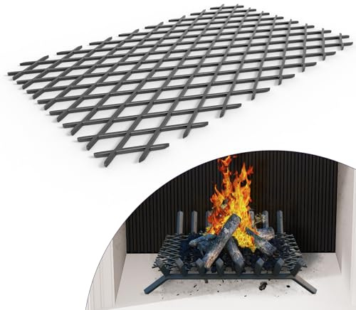 Mxclimate Ember Retainer for Fireplace Grate, Keep Burning Embers from Falling, Fire Place Asseccories for Indoor Outdoor,Fire Pits,Camping (12 x 7.5 Inch)