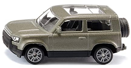 siku 1549, Land Rover Defender 90 P400 AWD, Toy Car, Metal,Plastic, Green, Metallic Paint, Rubberised Tyres, Trailer Coupling