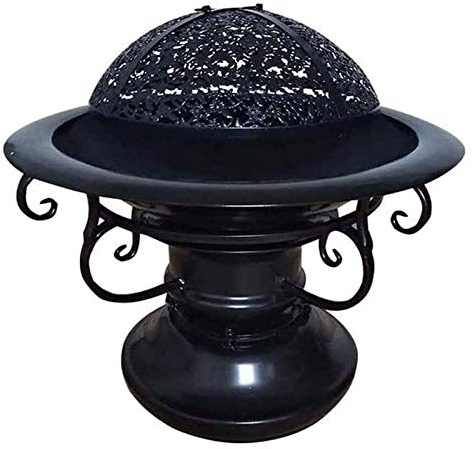 Feuerstellen für den Außenbereich, Holzofen, Feuerstelle, Metall, Garten, Feuerstelle, Korb, Heizung, Holzkohlebrenner, Kohlenbrenner für Hinterhof, mit Abdeckung, Grill, Kochen für draußen, Camping,